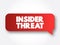 Insider Threat text message bubble, concept background