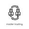 Insider trading icon. Trendy modern flat linear vector Insider t