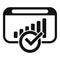 Insight web graph icon simple vector. Data business