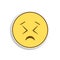 insistence colored emoji sticker icon. Element of emoji for mobile concept and web apps illustration