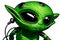 Insolent green ET alien