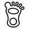 Insoles heel bone icon outline vector. Foot shoe