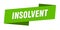 insolvent banner template. insolvent ribbon label.