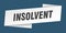 insolvent banner template. insolvent ribbon label.