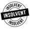 Insolvent stamp on white