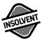 Insolvent stamp on white