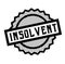 Insolvent stamp on white