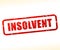 Insolvent text stamp