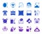 Insomnia color silhouette icons vector set