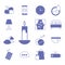 Insomnia line and fill style set icons vector design