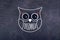 Insomnia, sleeplessness, sleeps disorder, trouble sleeping, mental exercise concept. Two cups of coffee in owl contour and word