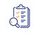 Inspect line icon. Quality research sign. Vector