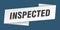 inspected banner template. ribbon label sign. sticker
