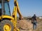 Inspecting a freshly dug Hole