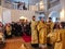 Inspection of the construction of the Church and the Episcopal service in the Kaluga region of Russia.