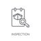 Inspection linear icon. Modern outline Inspection logo concept o
