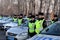 Inspectors of the road patrol service of the police on divorce before taking up the patrol of roads