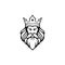 Inspiration  Bearded king logo.king man