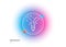 Inspiration line icon. Creativity pencil sign. Gradient blur button. Vector