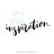 Inspiration. Modern brush calligraphy. Handwritten ink lettering