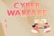 Inspiration showing sign Cyber Warfare. Concept meaning Virtual War Hackers System Attacks Digital Thief Stalker