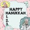 Inspiration showing sign Happy Hanukkah. Business idea a day related with scary aspect, haunted house, and a candy