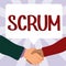 Inspiration showing sign Scrum. Business idea handwriting as distinct from print written characters of play