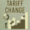 Inspiration showing sign Tariff Change. Word Written on Amendment of Import Export taxes for goods and services Business