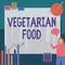 Inspiration showing sign Vegetarian Food. Conceptual photo Vegetarian Food Businesswoman Casual Standing Presenting