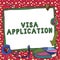 Inspiration showing sign Visa Application. Word for an process of getting an entry permit to a foreign land