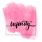 Inspirational handwritten brush lettering infinity.