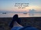 Inspirational motivational quote - If you get tired, learn to rest, not quit. With blurry image of young woman legs sitting alone