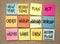 Inspirational New Year resolutions on sticky notes