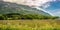 Inspirational rural countryside farmland landscape with lush gre