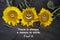 Inspirational words - There is always a reason to smile. Find it. With three happy smiling face on sunflowers.