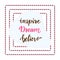 Inspire Dream Believe. Hand lettering calligraphy. Inspirational phrase. Vector blog icon