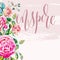 inspire - hand lettering inscription on pink brush stroke backgr