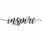 Inspire motivational print wall art calligraphy typography vector design