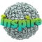 Inspire Word 3D Letter Sphere Ball Motivational Education