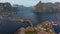 Inspiring Aerial: Summer Move of Norwegian Rorbuer on Hamnoy Island