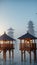 An Inspiring Image Of A Group Of Wooden Buildings In The Fog AI Generative