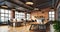 Inspiring Interiors, 3D Rendered Modern Loft-Style Design for an Office Space that Elevates Productivity. Generative AI