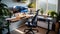 Inspiring office interior design Tech-inspired style Generative AI AIG 31.