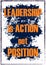 Inspiring quote Leadership is action not position Vector poster