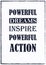 Inspiring quote Powerful dreams inspire powerful action Vector poster