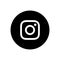 Instagram black vector Icon design for website and mobile