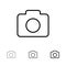 Instagram, Camera, Image Bold and thin black line icon set