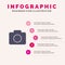 Instagram, Camera, Image Solid Icon Infographics 5 Steps Presentation Background