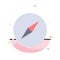 Instagram, Compass, Navigation Abstract Flat Color Icon Template