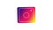 Instagram icon animation. Social network animation icon. Editorial Instagram icon